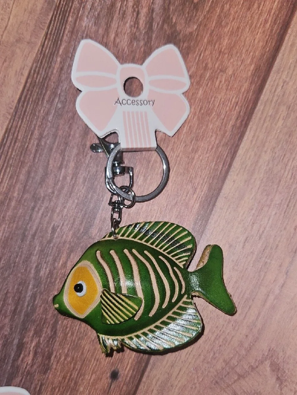 Leather 3d Fish Keychains. New
